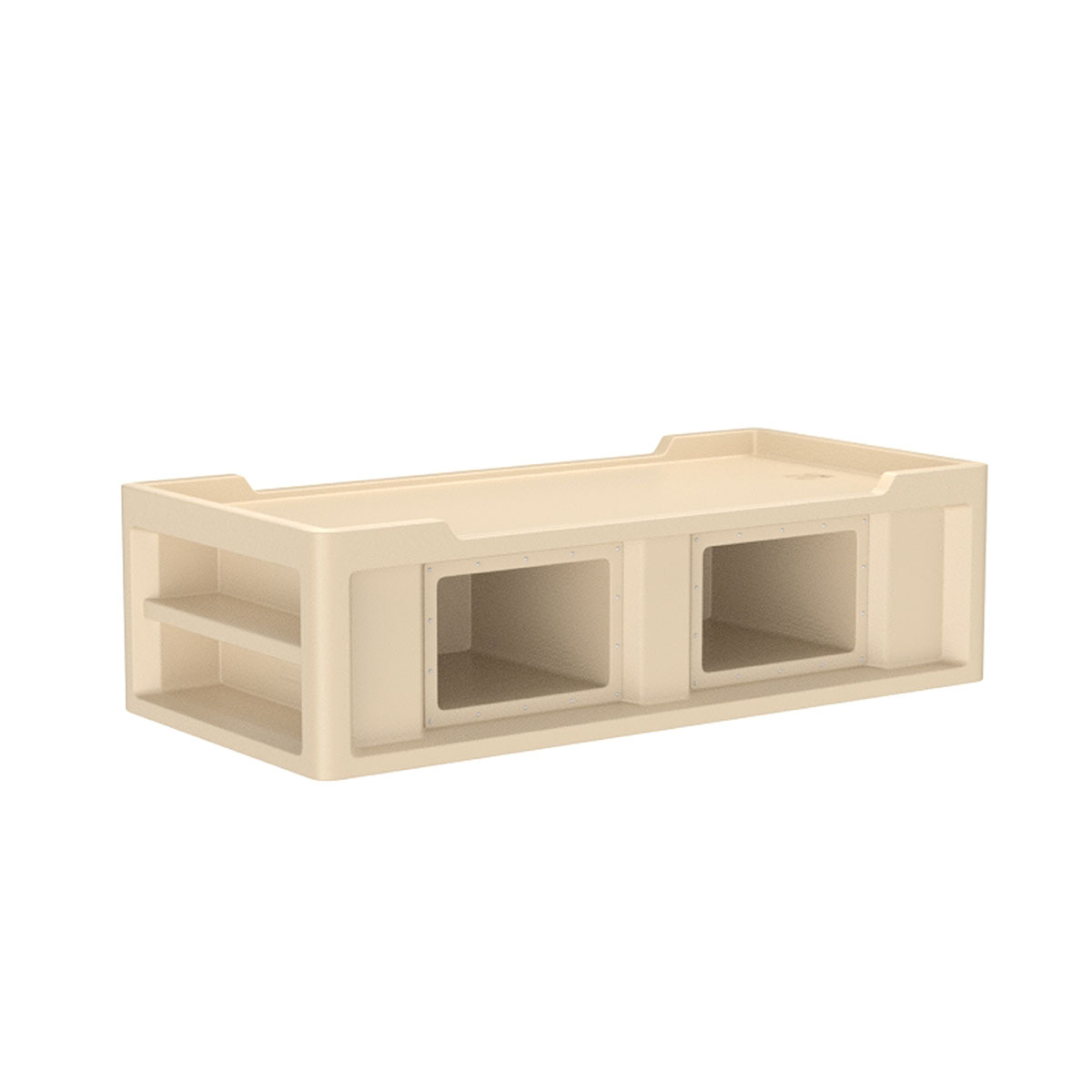 Endurance Bed 2.1 with side storage compartments Sand