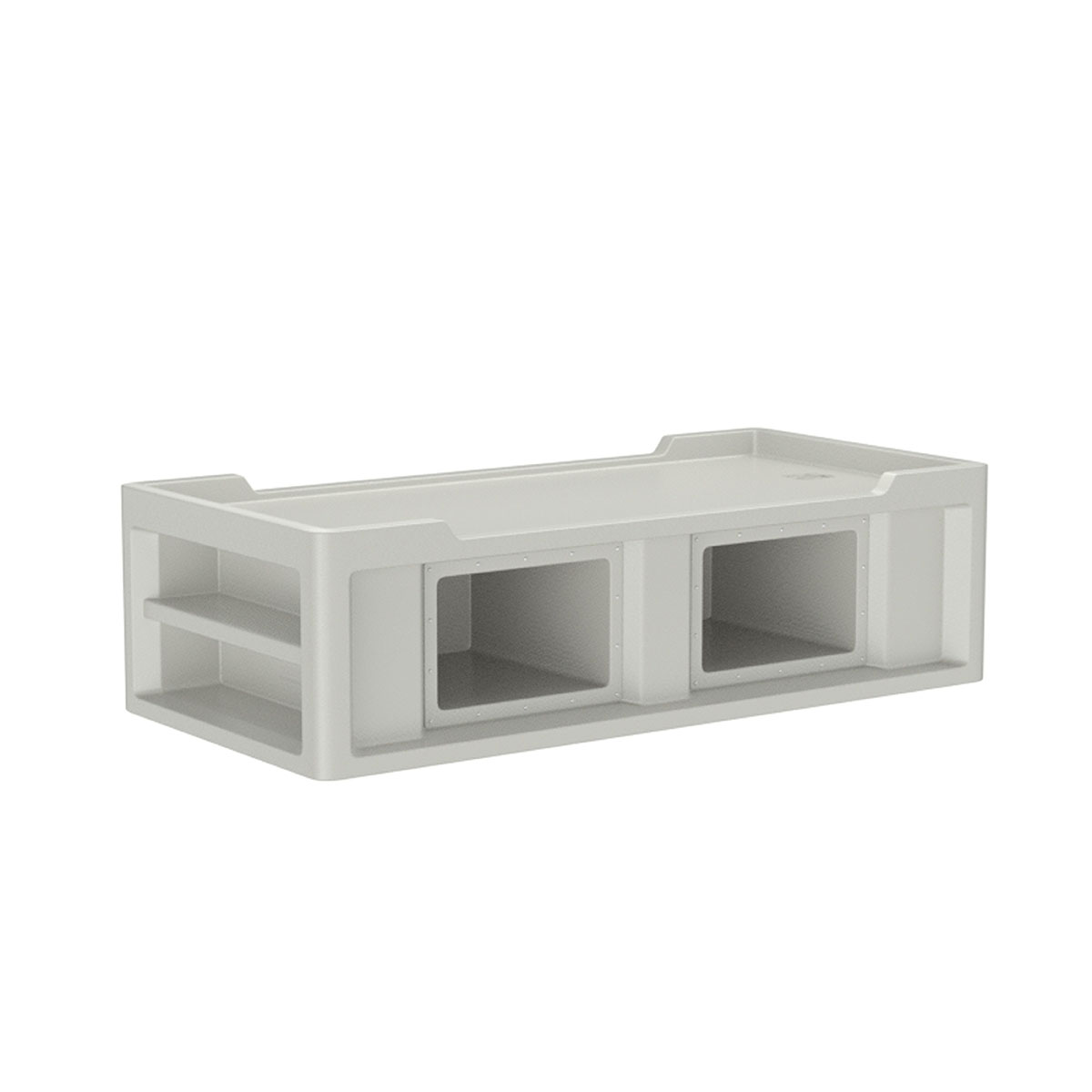 Endurance Bed 2.1 with side storage compartments Stone Gray