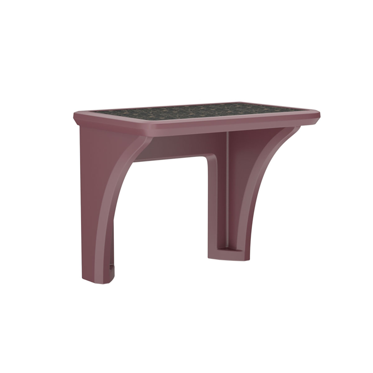 Endurance Desk Laminate Top Wall Mount Burgundy