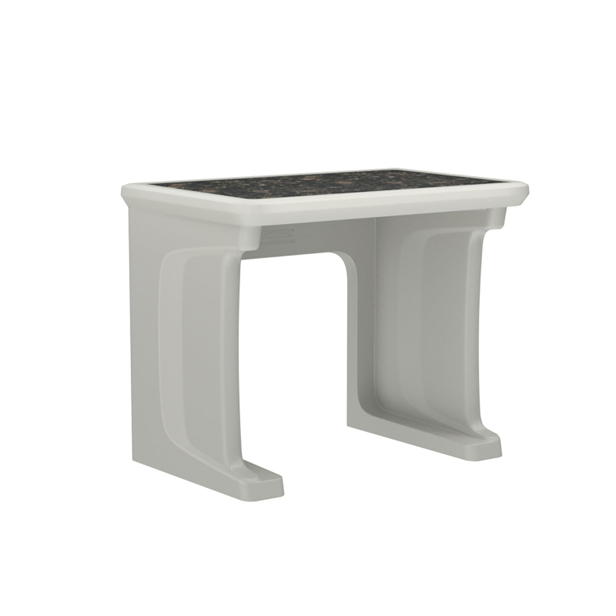 Endurance Desk All plastic Laminate Top Standing/floor Mount Stone Gray