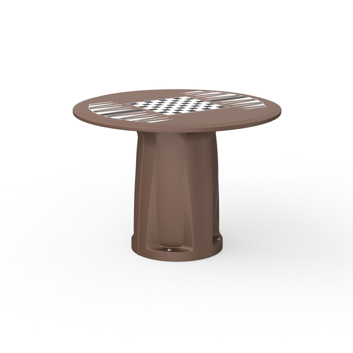 Endurance Round Base Table 42 Round Top Game Top Brown