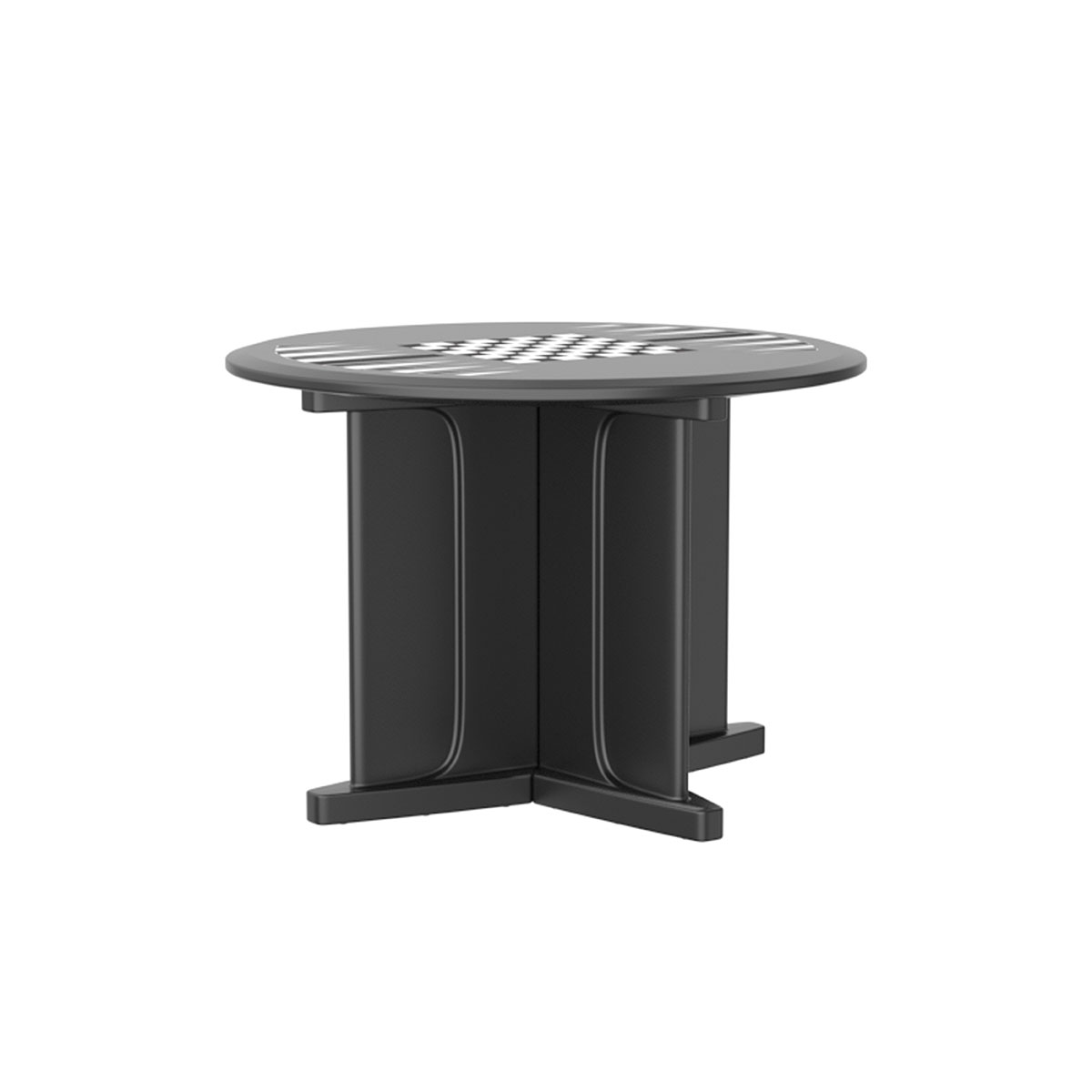 Endurance Table 42 Round X-Base Flame Retardant Game Top Black