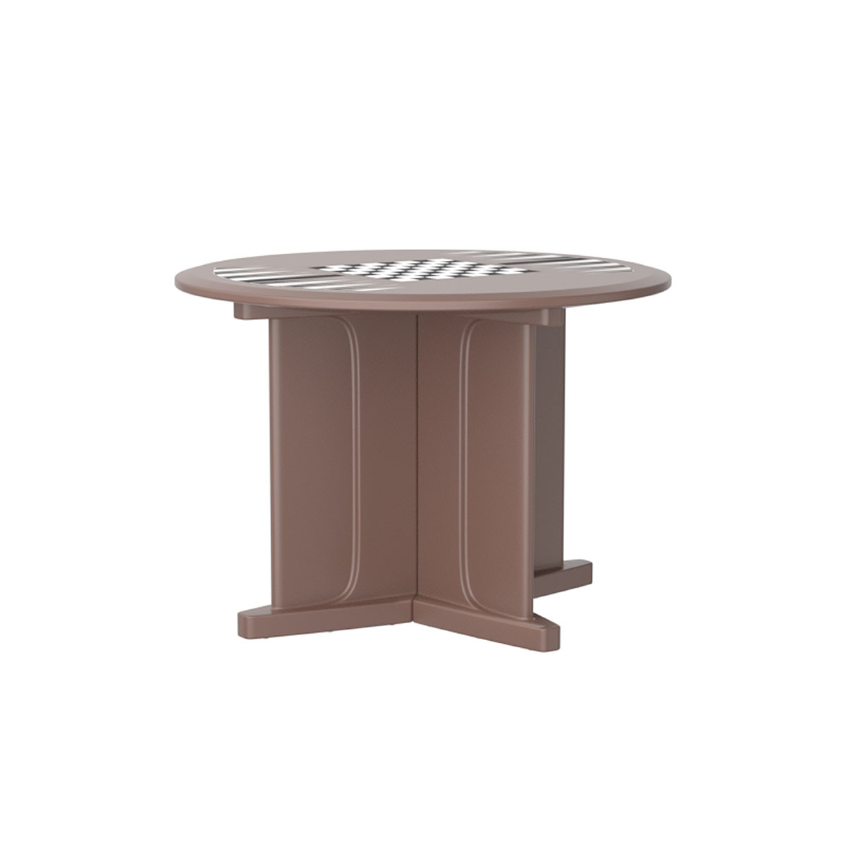 Endurance Table 42 Round X-Base Flame Retardant Game Top Brown