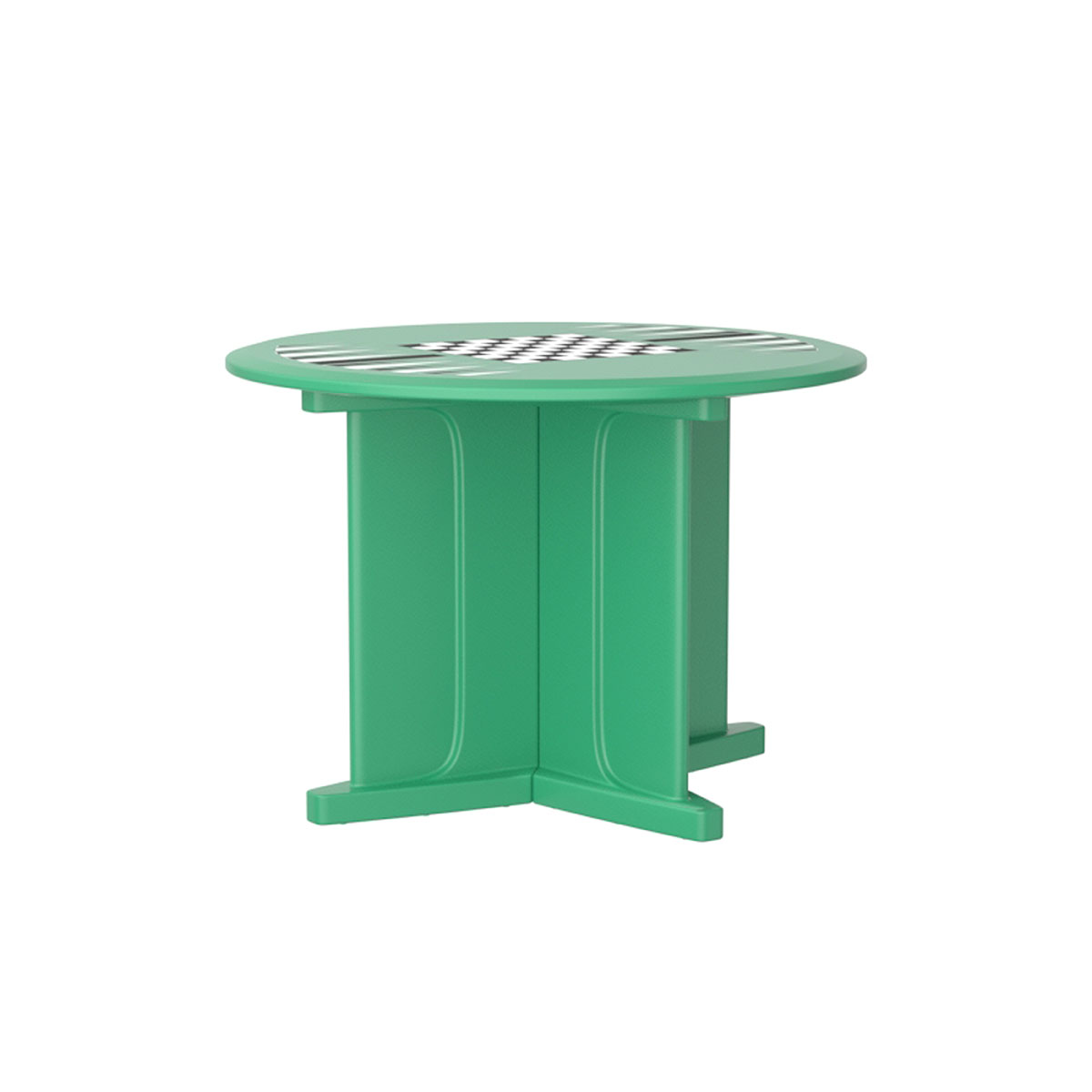 Endurance Table 42 Round X-Base Flame Retardant Game Top Green