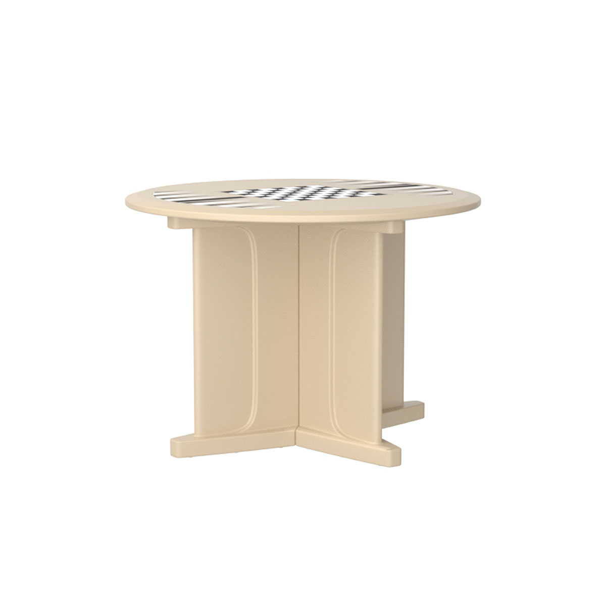 Endurance Table 42 Round X-Base Flame Retardant Game Top Sand