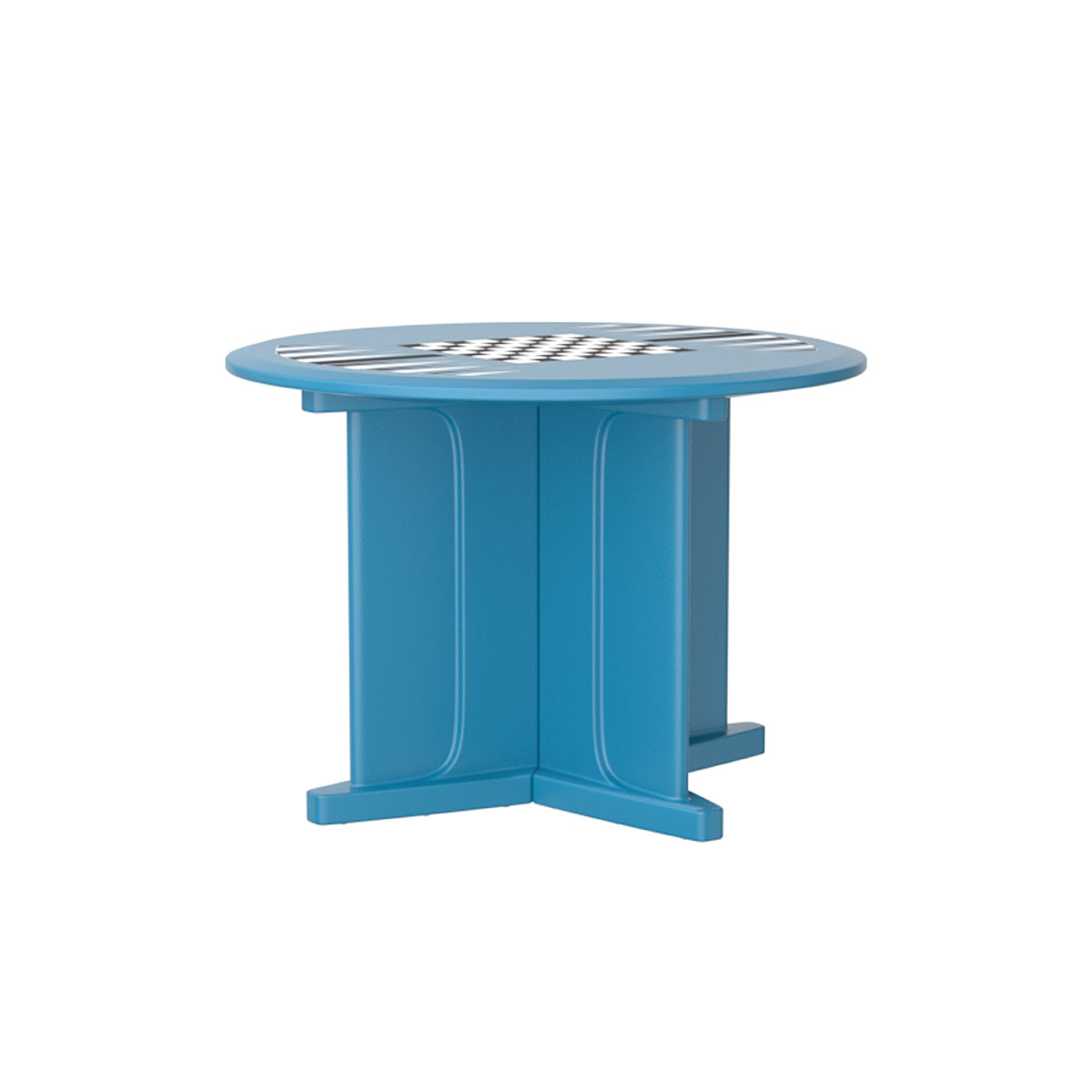 Endurance Table 42 Round X-Base Flame Retardant Game Top Slate Blue