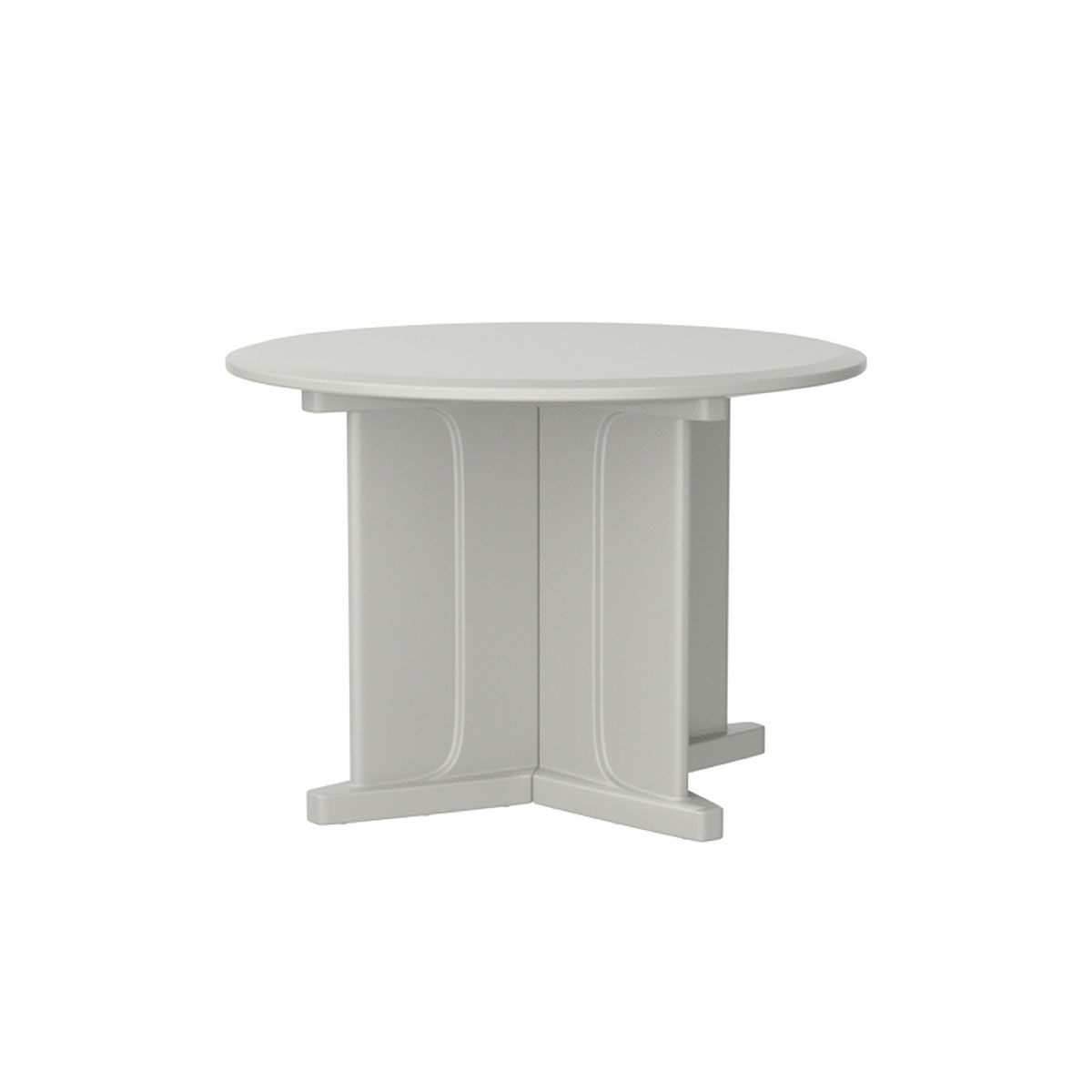 Endurance Table 42 Round X-Base Flame Retardant Stone Gray