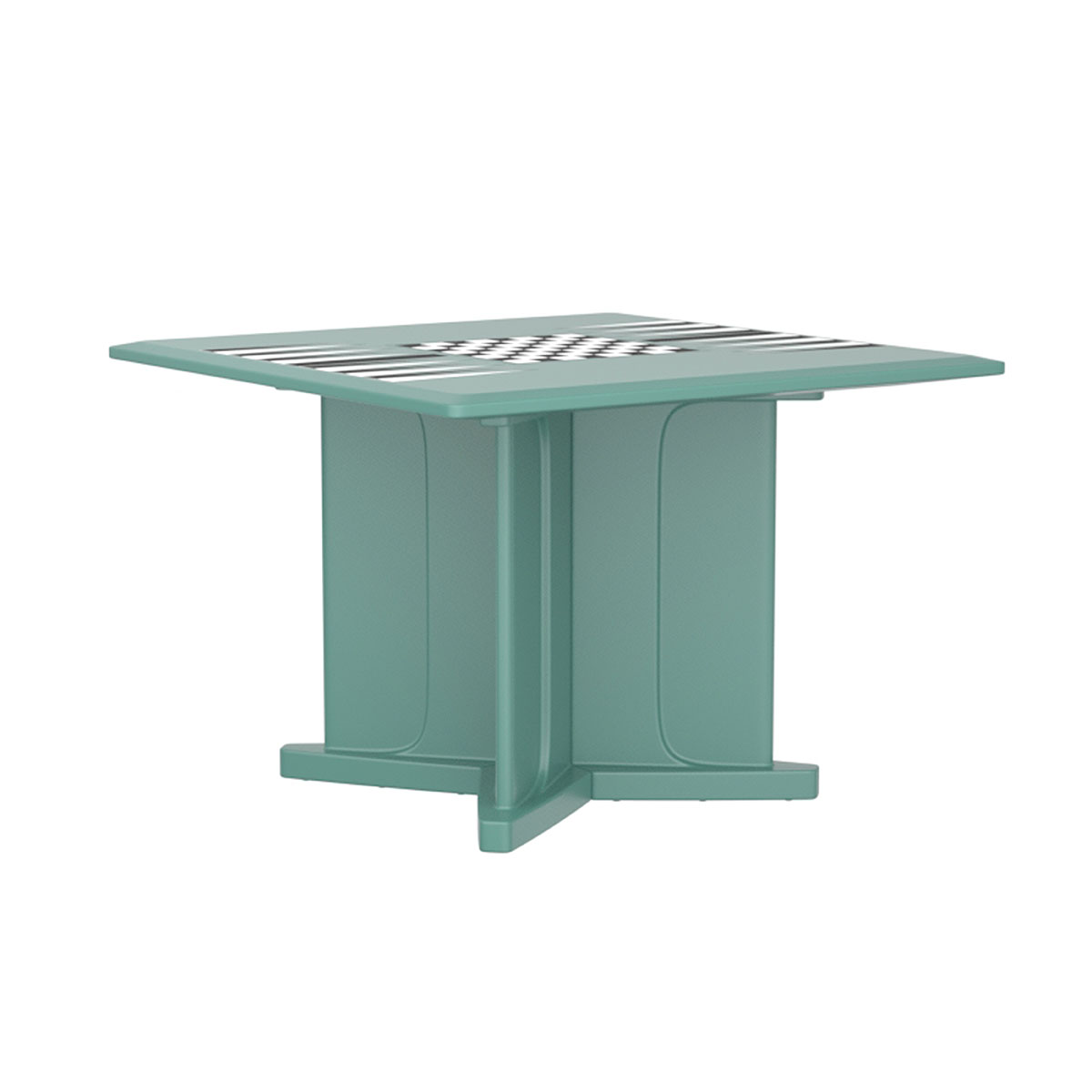 Endurance Table 42 Square X-Base Flame Retardant Game Top Aqua