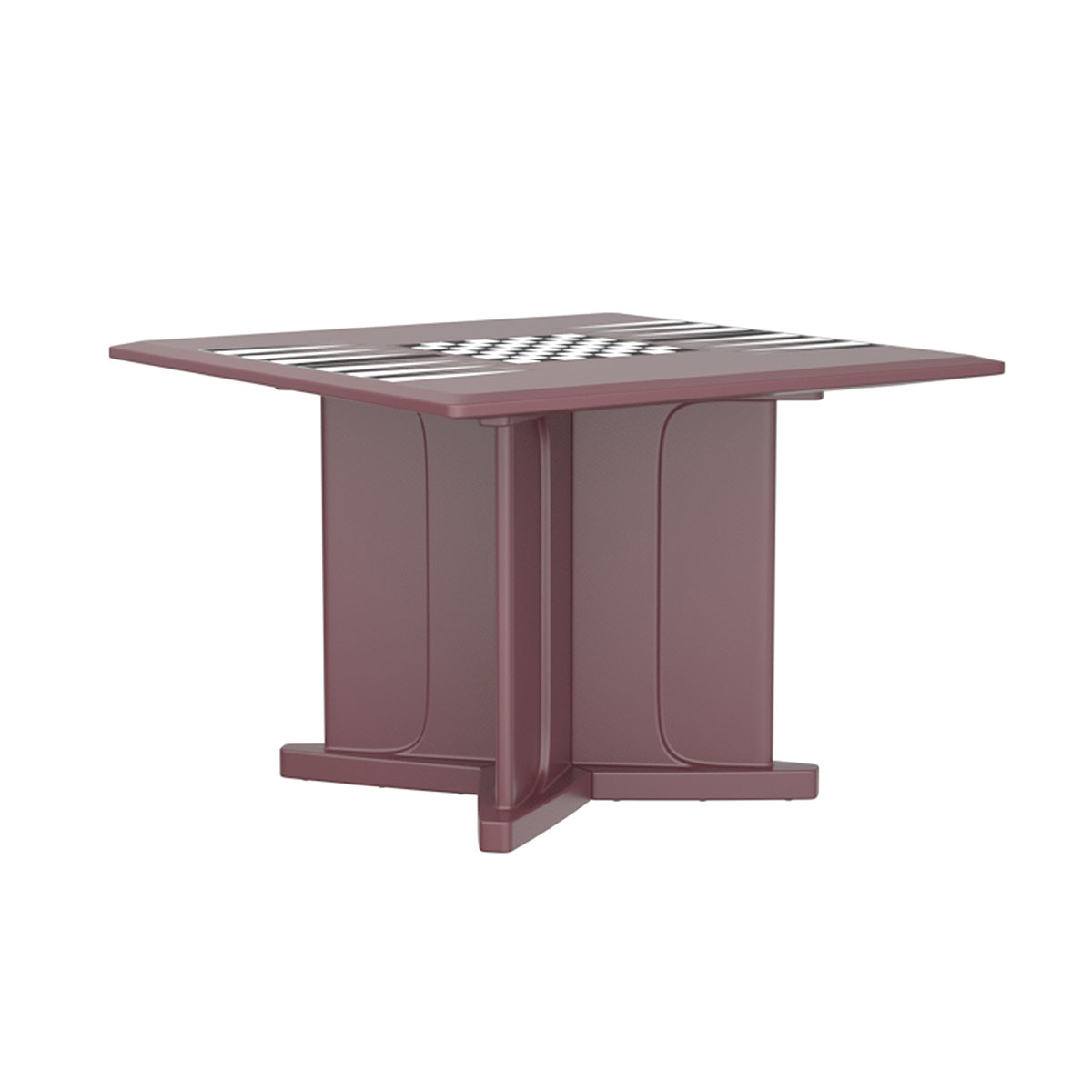 Endurance Table 42 Square X-Base Flame Retardant Game Top Burgundy