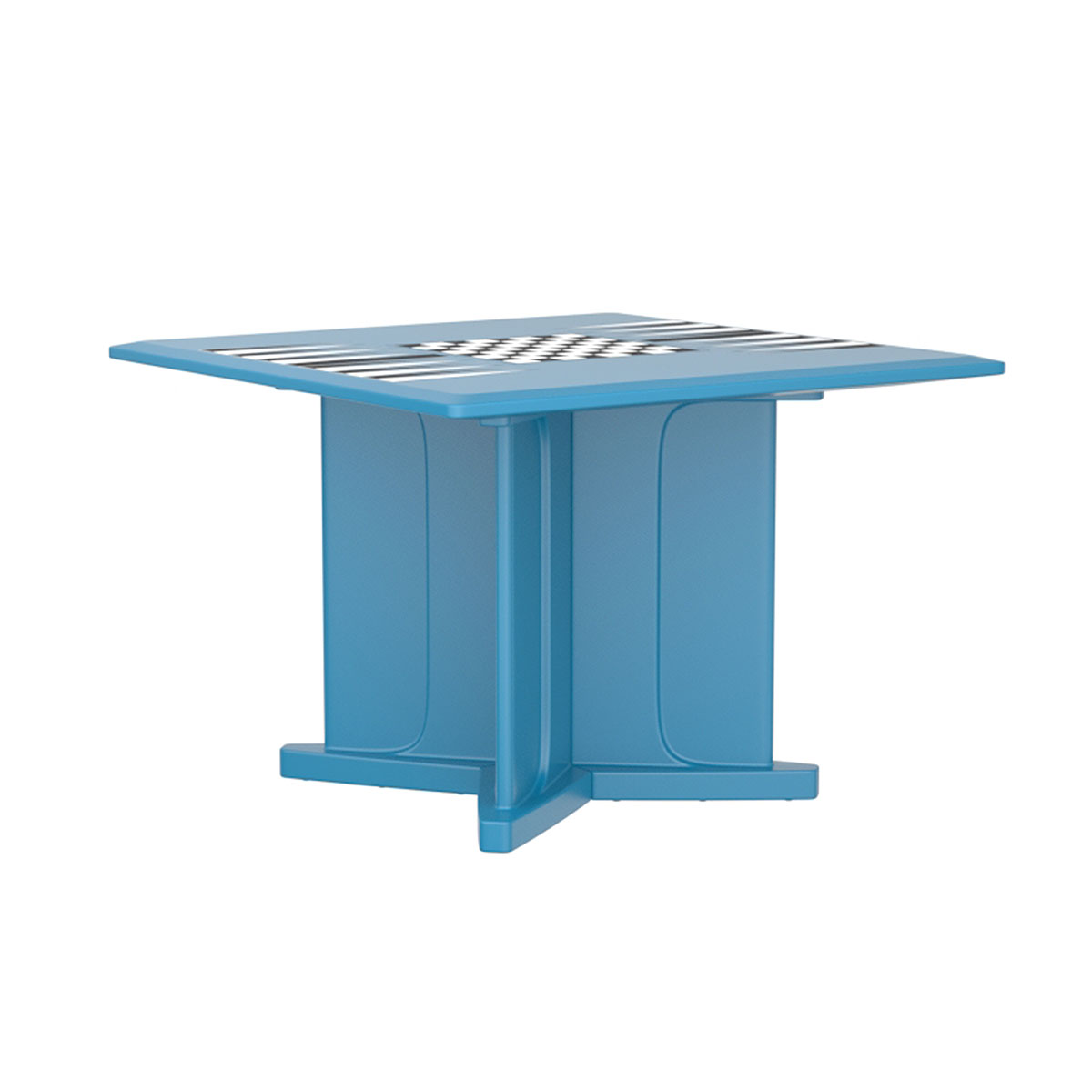 Endurance Table 42 Square X-Base Flame Retardant Game Top Slate Blue