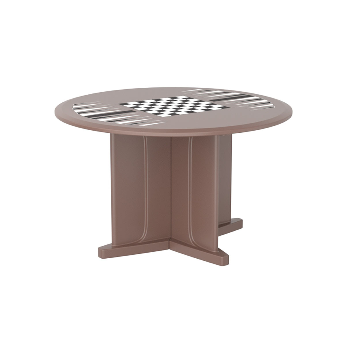 Endurance Table 48 Round X-Base Flame Retardant Game Top Brown