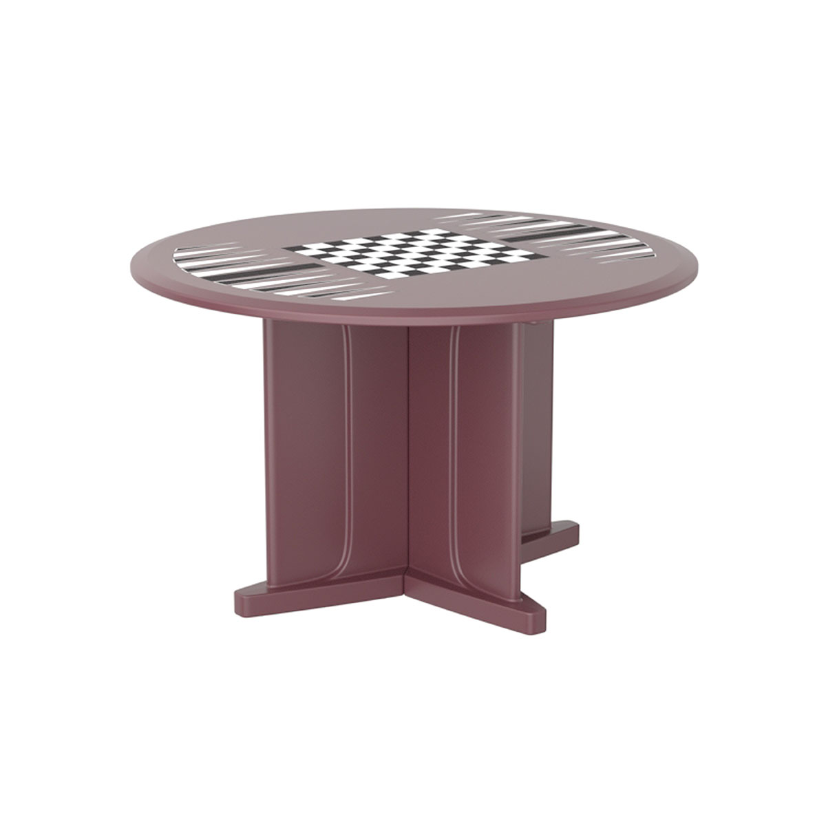 Endurance Table 48 Round X-Base Flame Retardant Game Top Burgundy