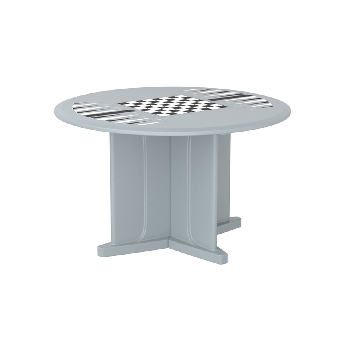 Endurance Table 48 Round X-Base Flame Retardant Game Top Gray