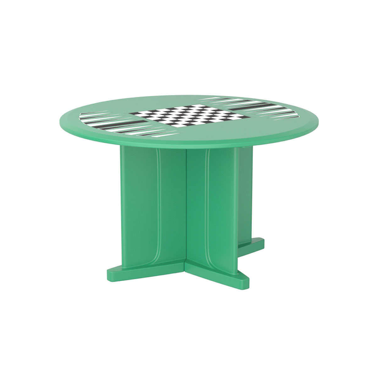 Endurance Table 48 Round X-Base Flame Retardant Game Top Green