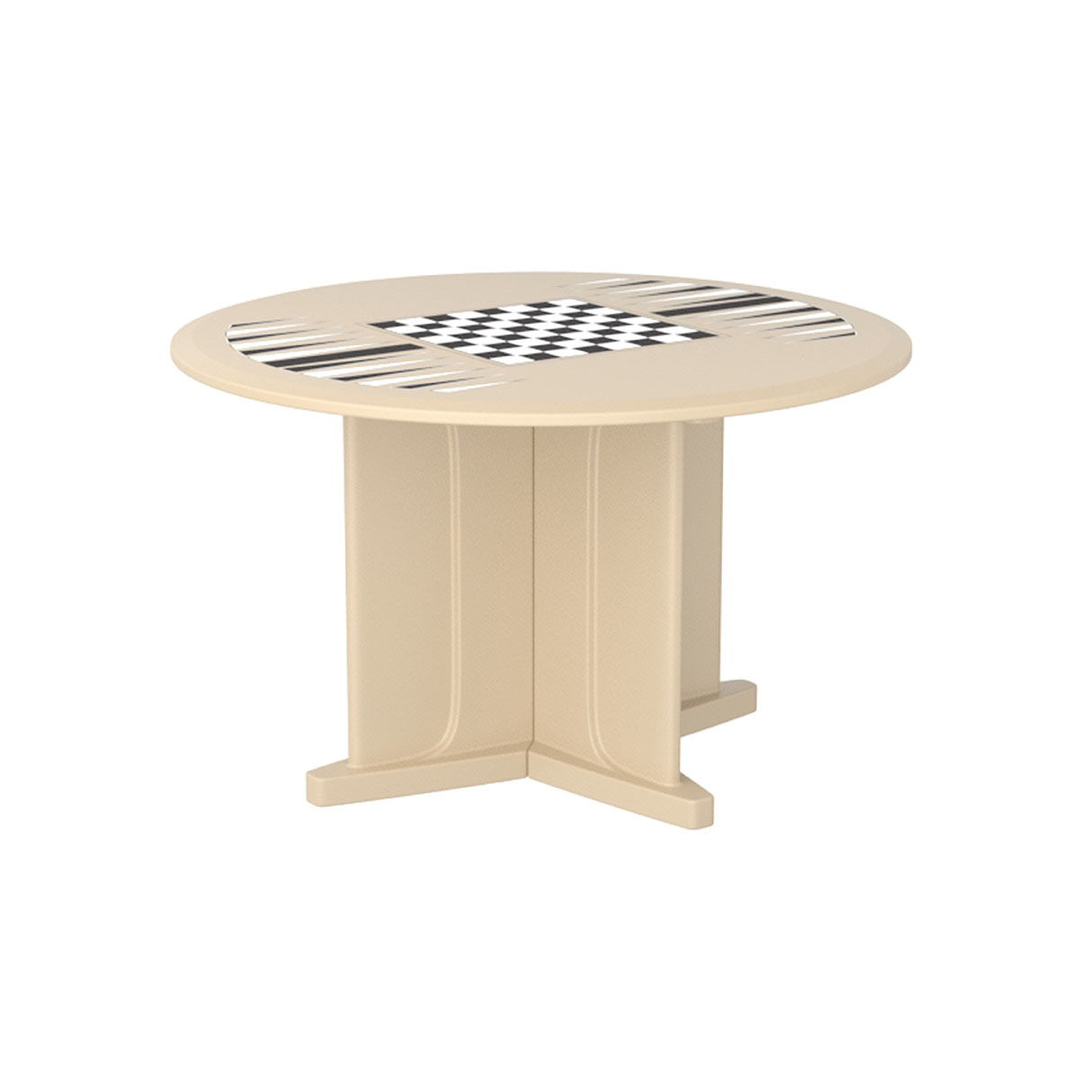 Endurance Table 48 Round X-Base Flame Retardant Game Top Sand