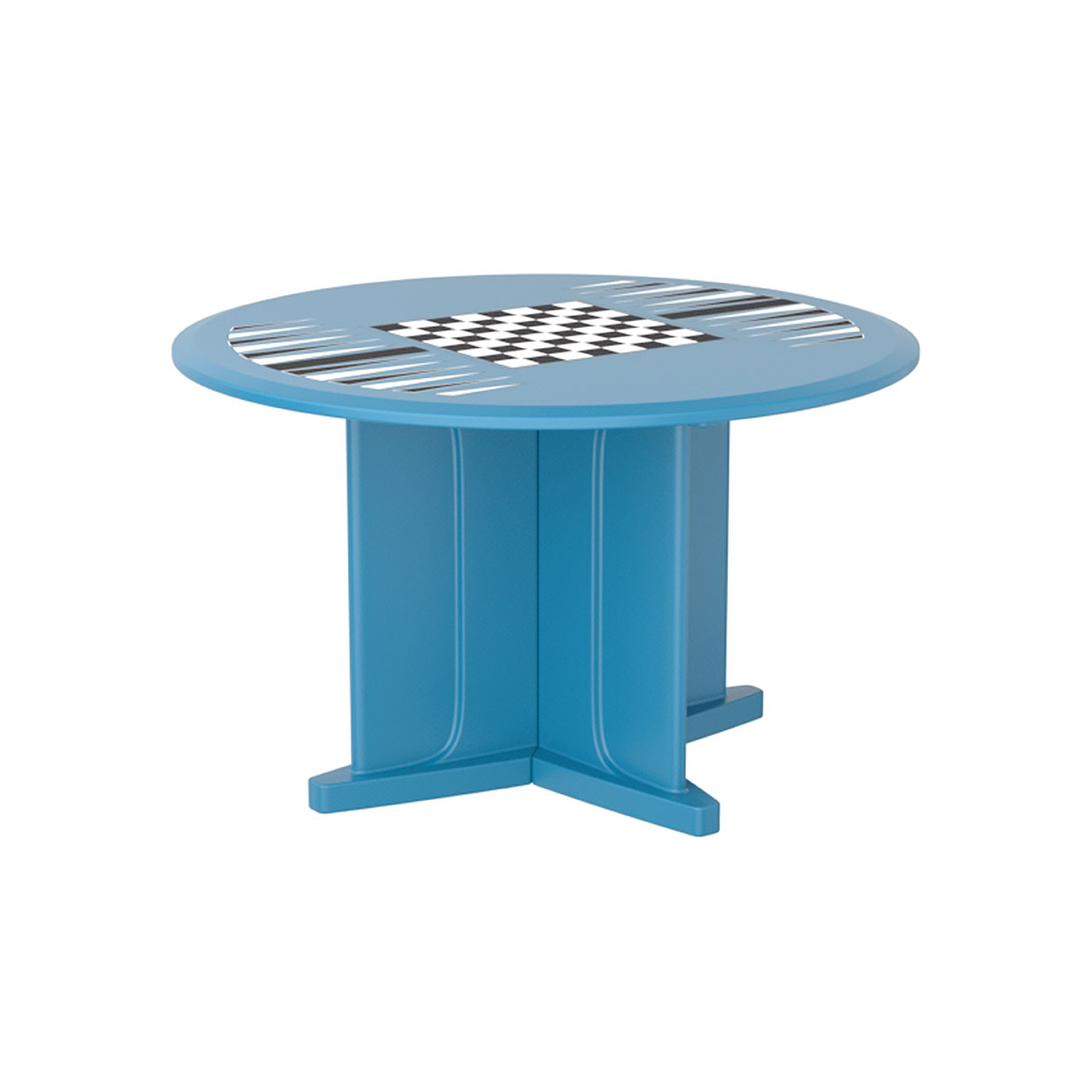 Endurance Table 48 Round X-Base Flame Retardant Game Top Slate Blue