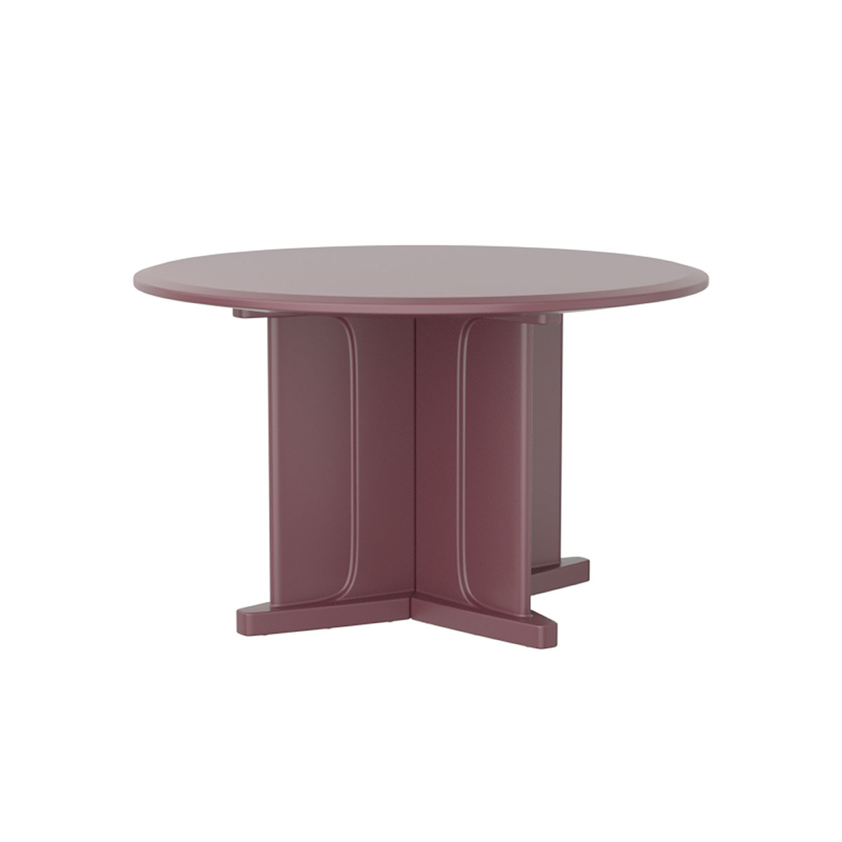 Endurance Table 48 Round X-Base Flame Retardant Burgundy