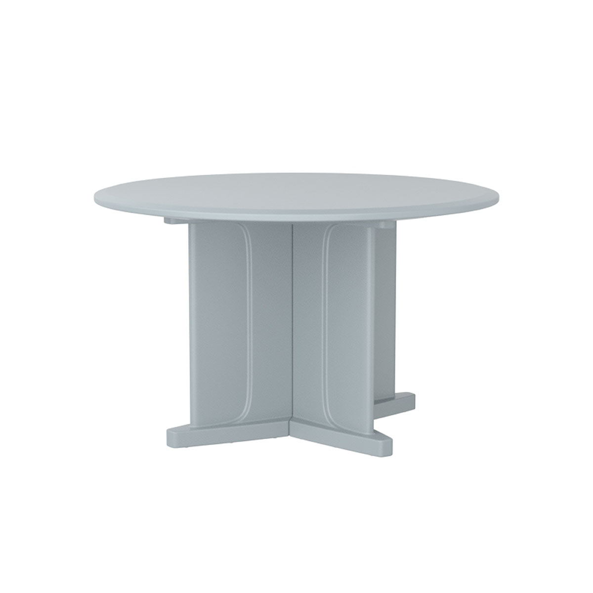 Endurance Table 48 Round X-Base Flame Retardant Gray