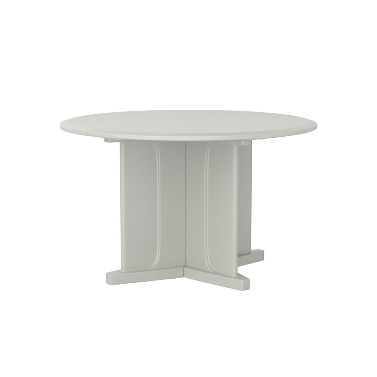 Endurance Table 48 Round X-Base Flame Retardant Stone Gray