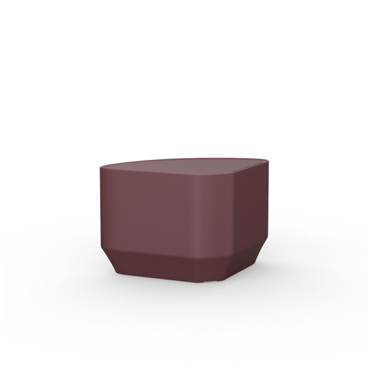 Endurance Wedge Side or End Table with Ballast Door Burgundy