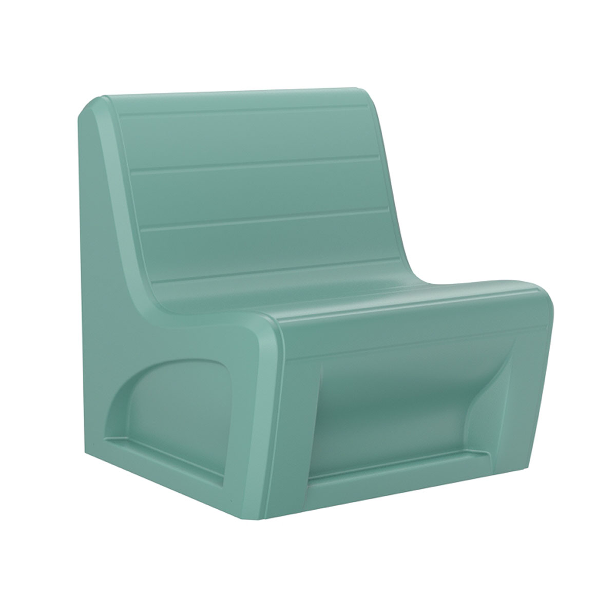 Sabre Chair Floor Mount Gangable with Access Door Aqua