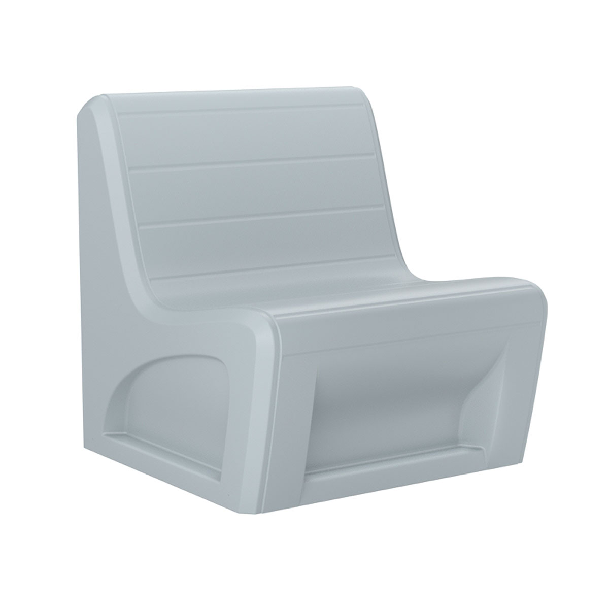 Sabre Chair Floor Mount Gangable with Access Door Gray