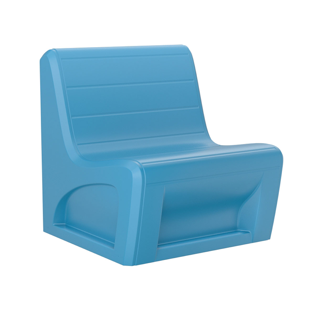 Sabre Chair-Floor Mount Gangable Slate Blue