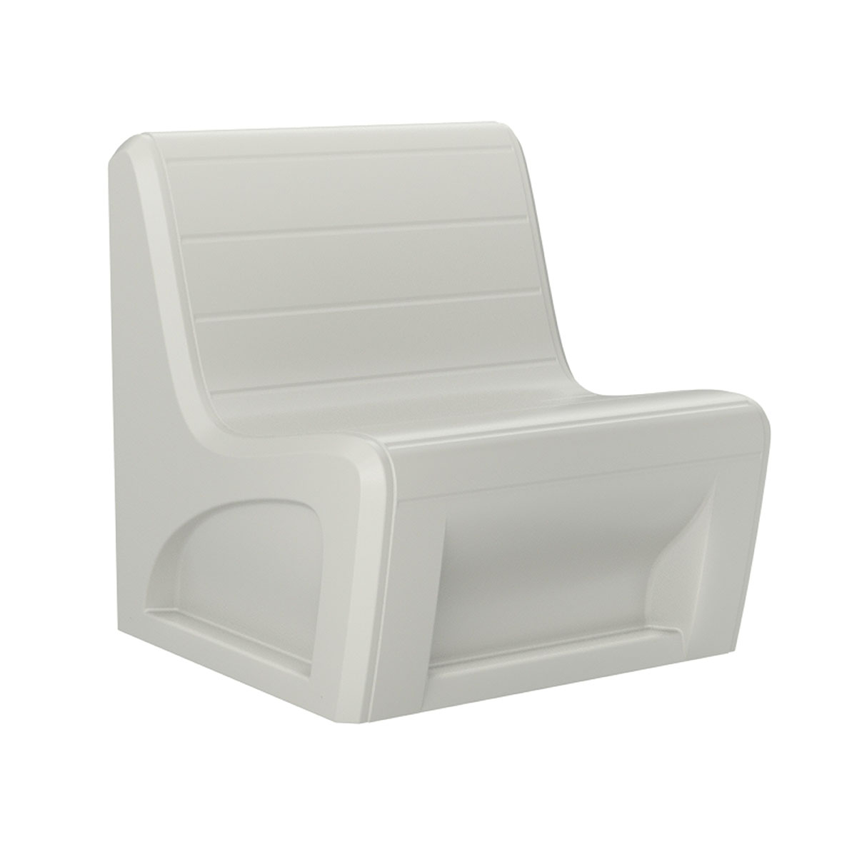 Sabre Chair-Floor Mount Gangable Stone Gray