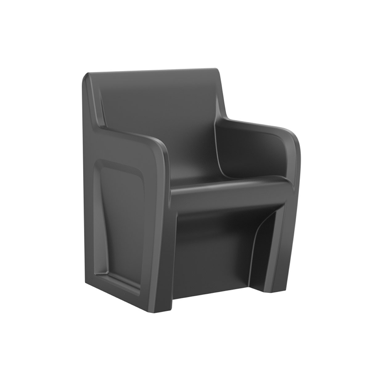 Sentinel Arm Chair-Floor Mount Gangable with Ballast Door Black