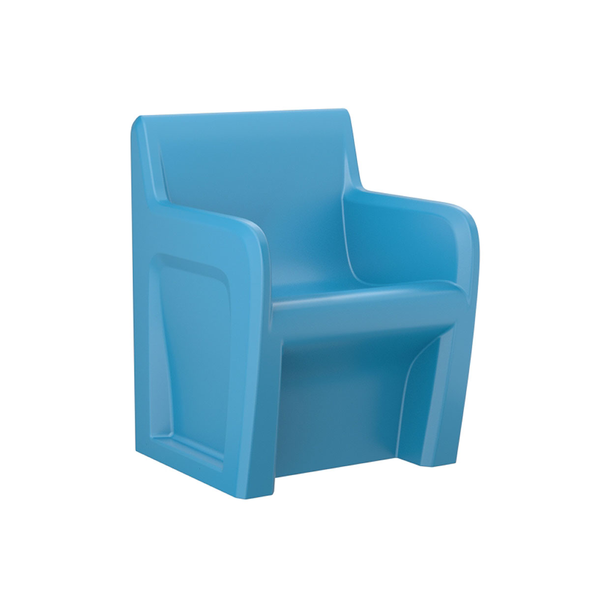 Sentinel Arm Chair-Floor Mount Gangable with Ballast Door Slate Blue