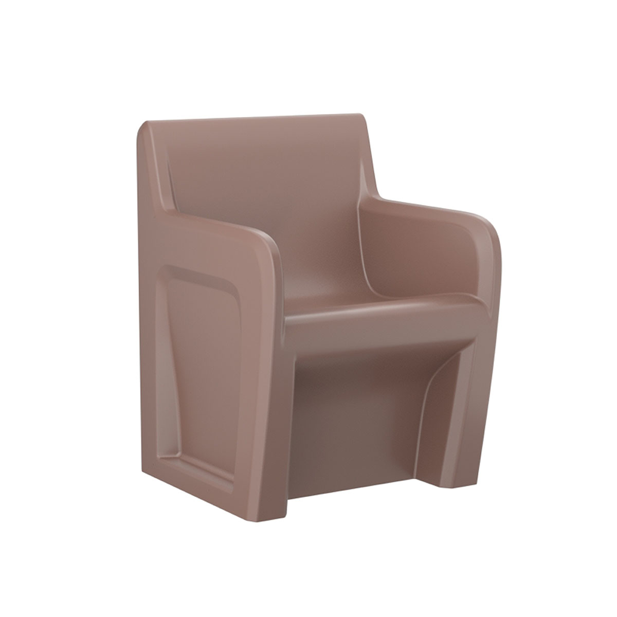 Sentinel Arm Chair-Floor Mount Gangable Brown