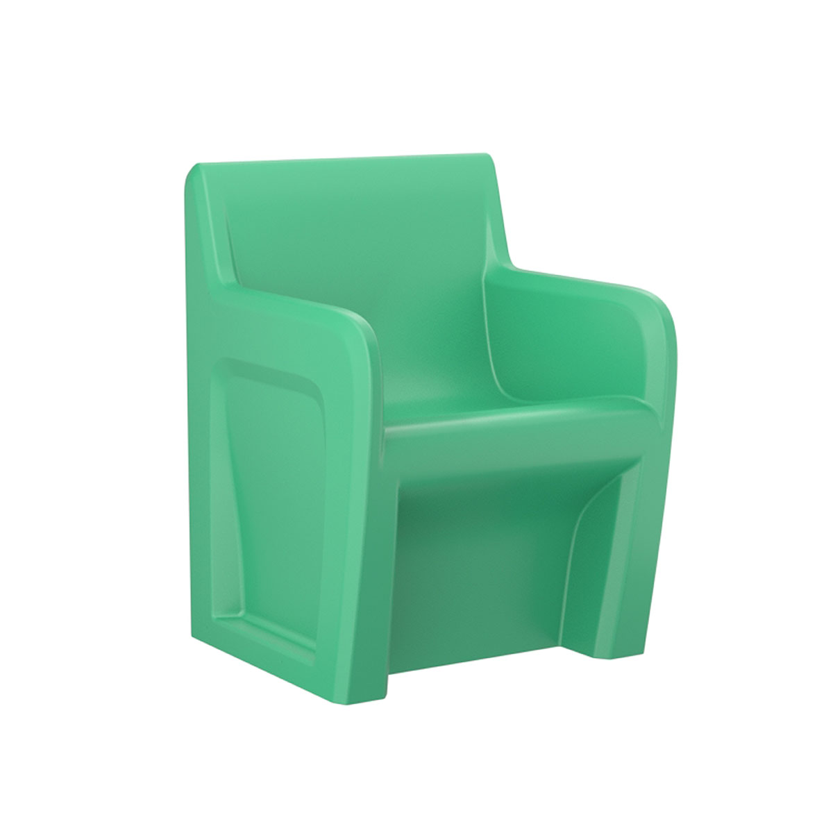 Sentinel Arm Chair-Floor Mount Gangable Green