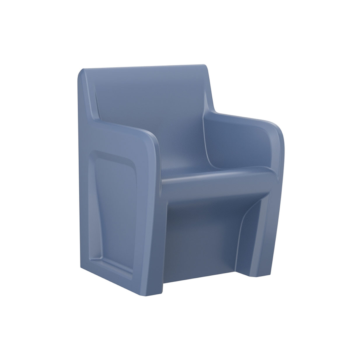 Sentinel Arm Chair-Floor Mount Gangable Midnight Blue