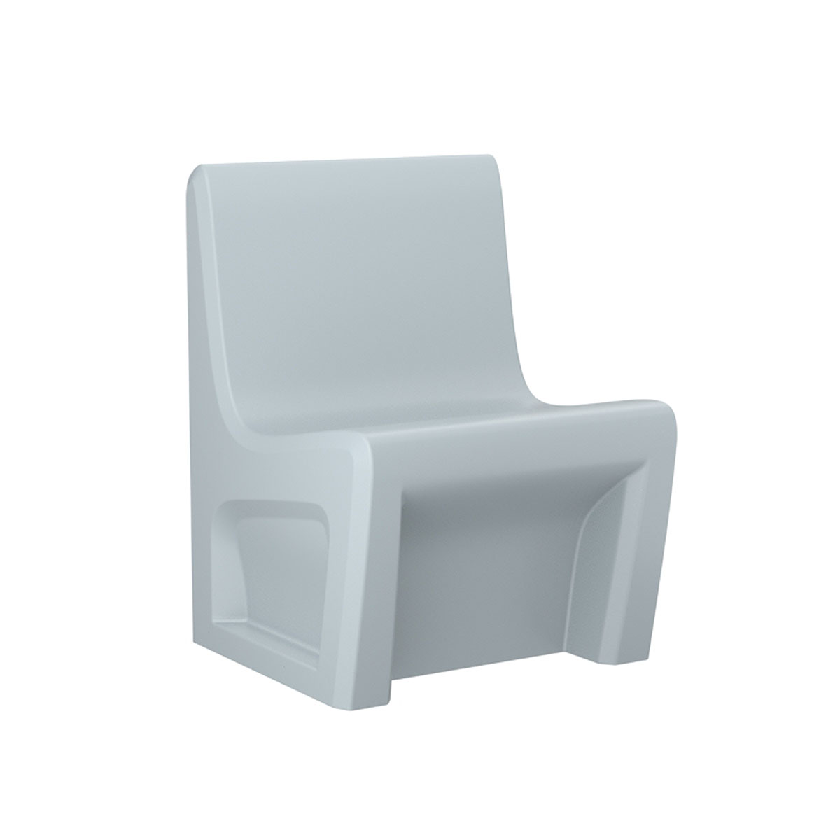 Sentinel Armless Chair-Floor Mount with Ballast Door Gangable Gray