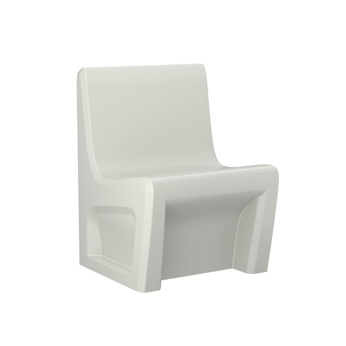Sentinel Armless Chair-Floor Mount with Ballast Door Gangable Stone Gray