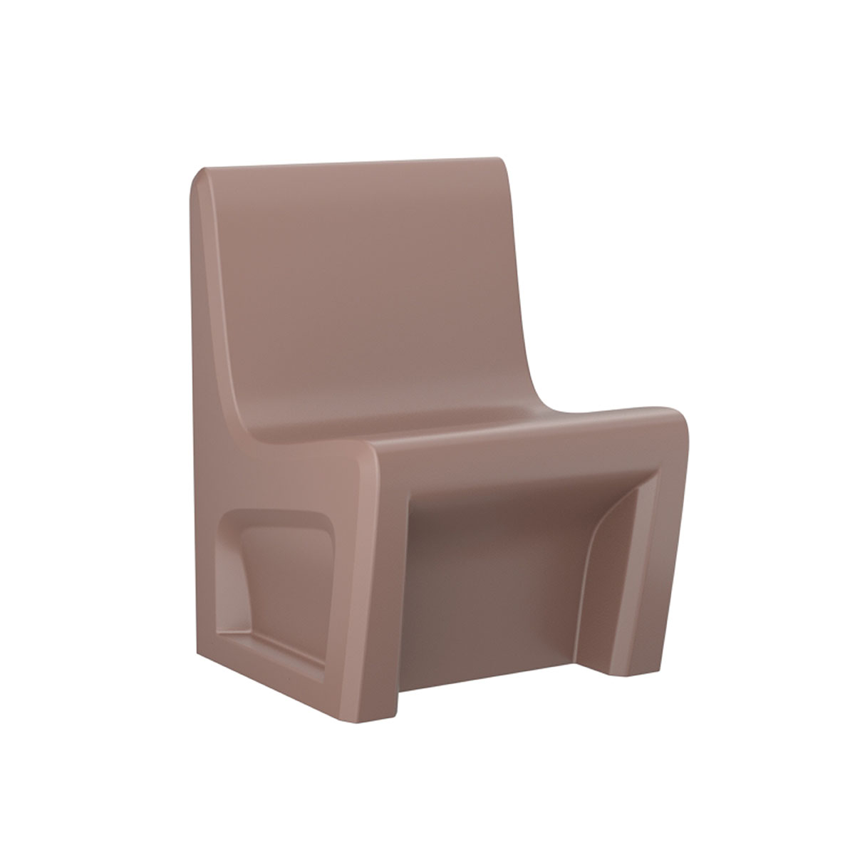 Sentinel Armless Chair-Floor Mount Gangable Brown
