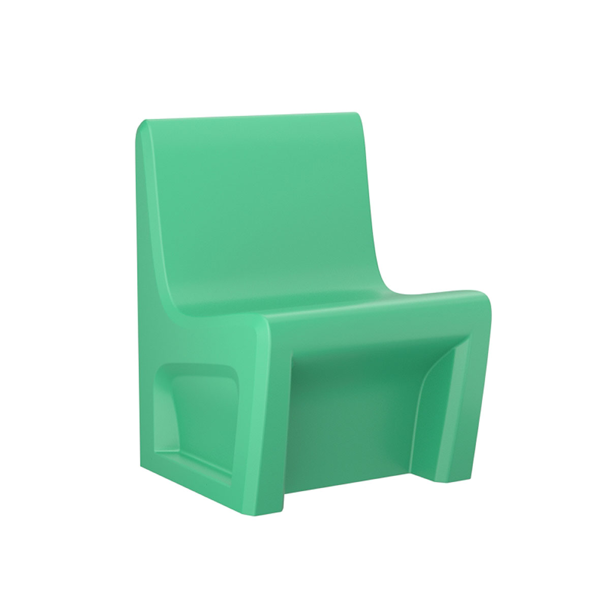 Sentinel Armless Chair-Floor Mount Gangable Green