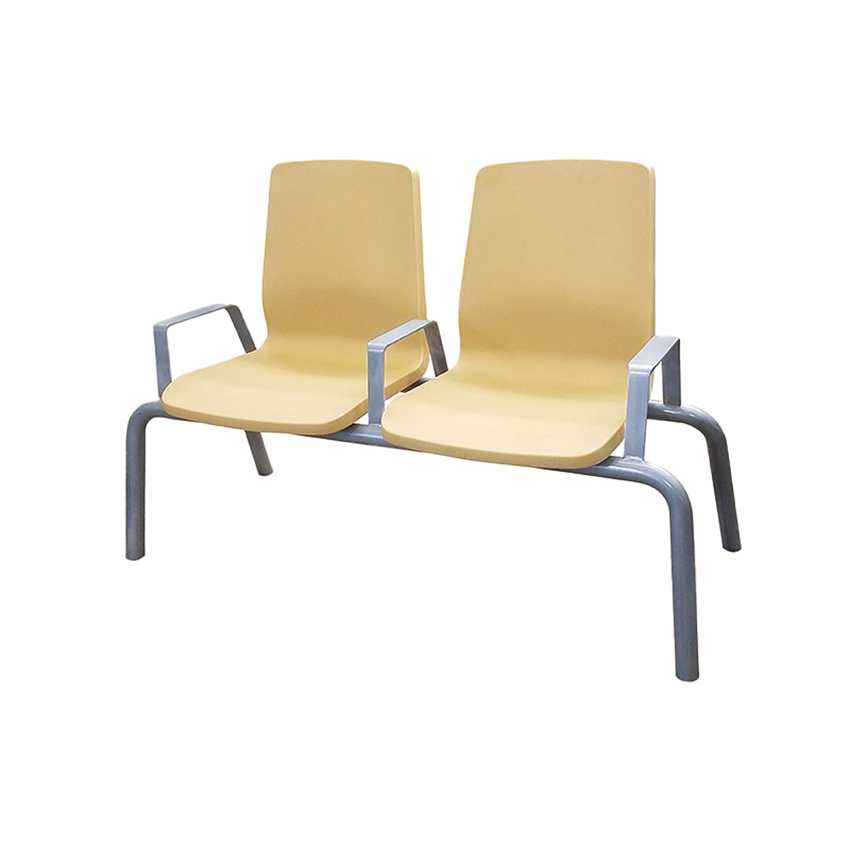 Structured Seating 2 Seats Arms/Dividers Bolt Down Sand