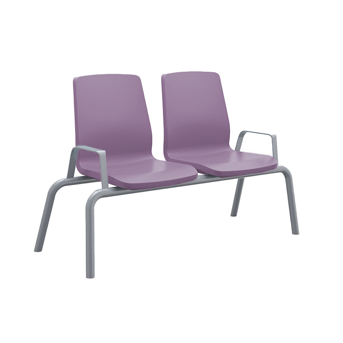 Structured Seating 2 Seats With Arms Bolt Down Indigo