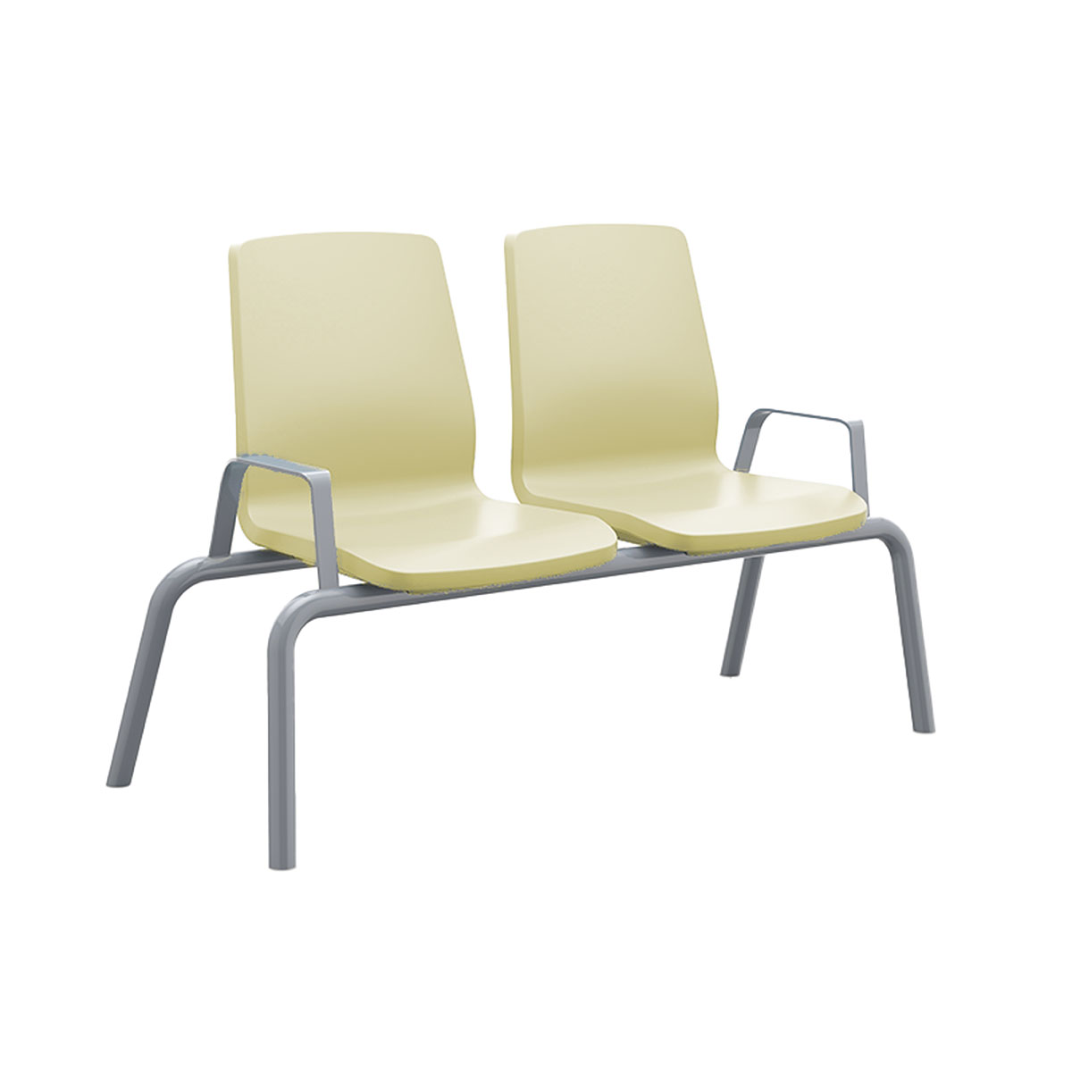 Structured Seating 2 Seats With Arms Floor Glides Sand