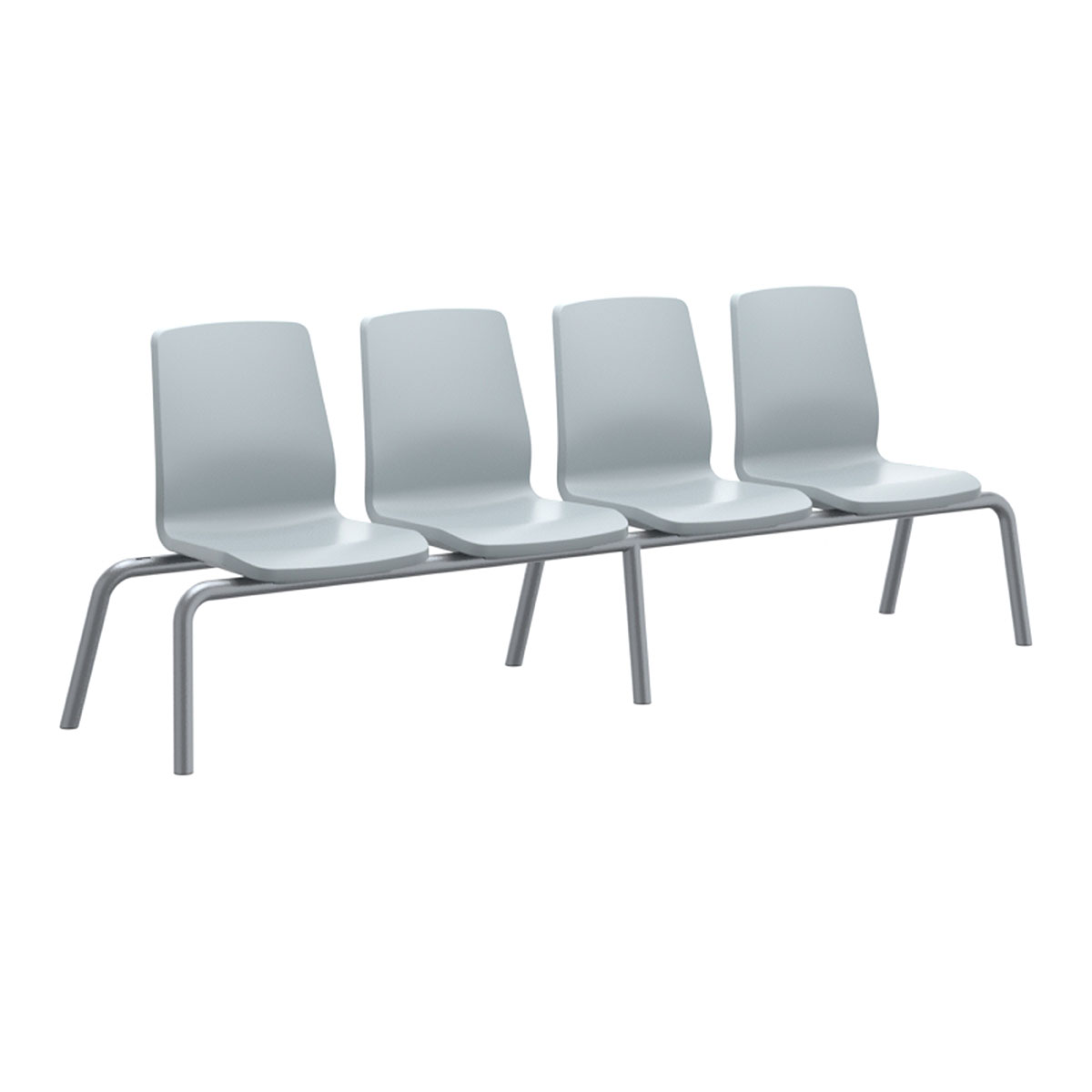 Structured Seating 4 Seats No Arms Bolt Down Gray