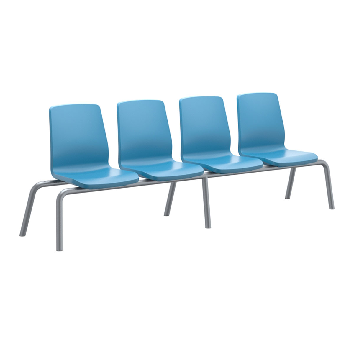 Structured Seating 4 Seats No Arms Bolt Down Slate Blue