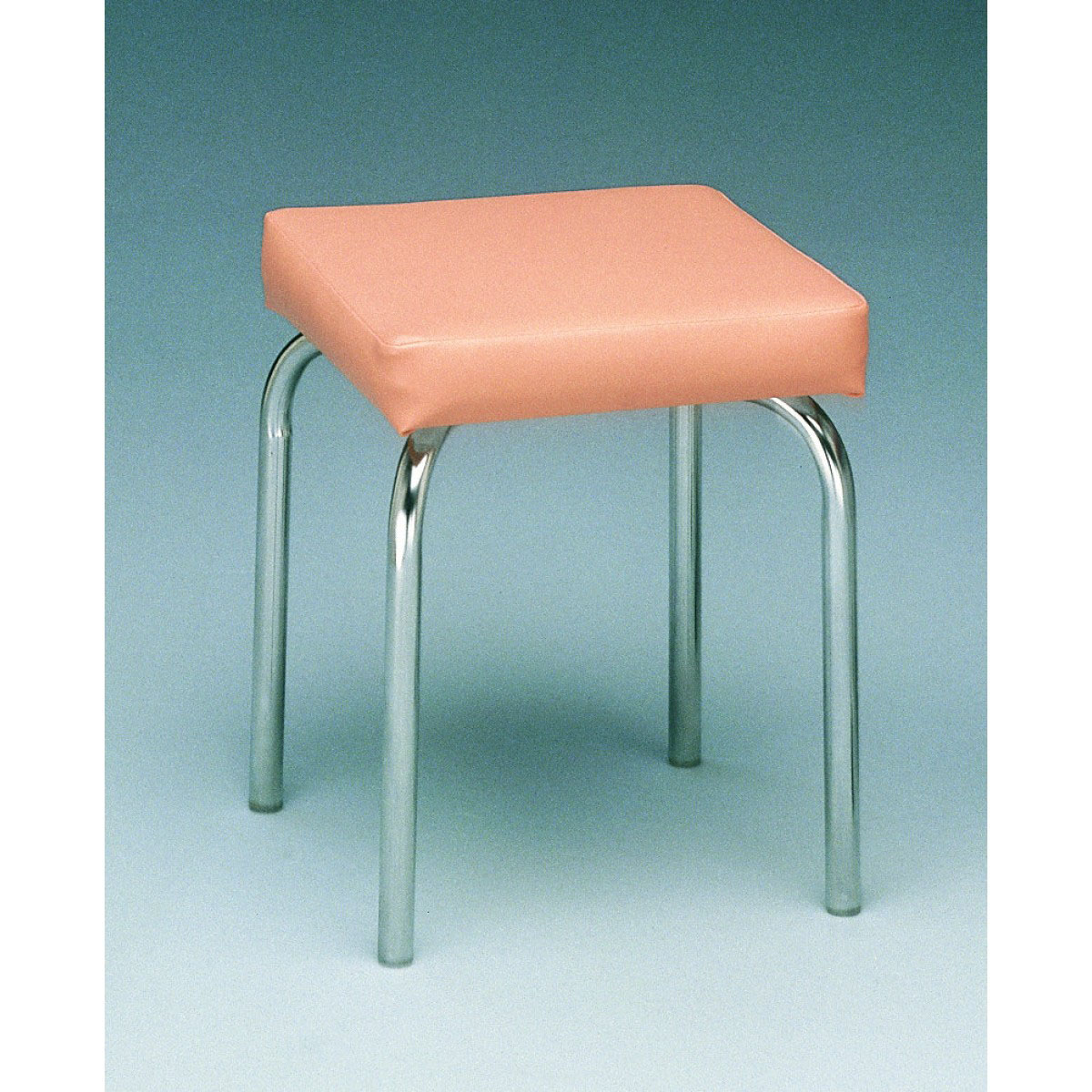 Stationary stool no back square top 18 H specify upholstery color