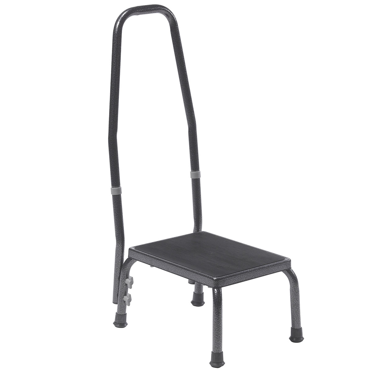 Foot stool with hand rail