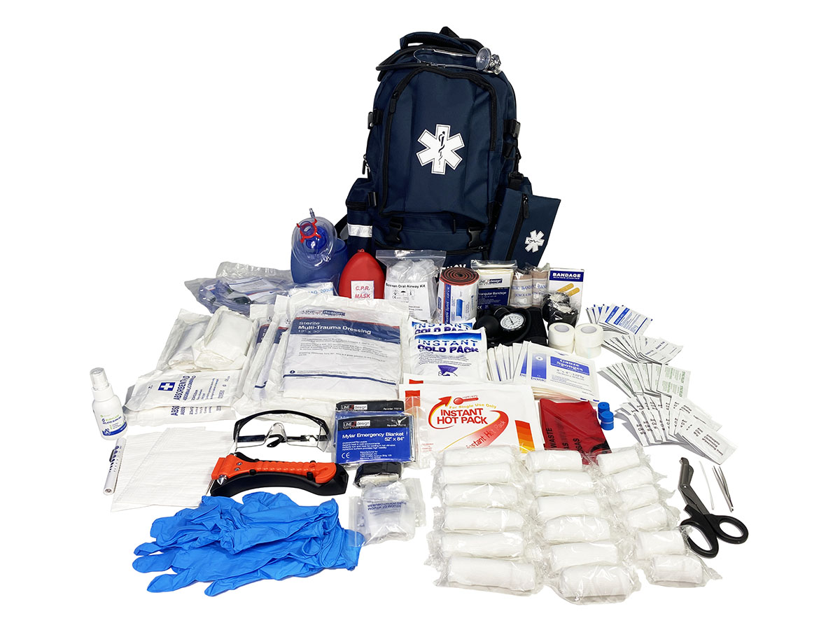 First Aid Kit Large Medical Backpack 21.25 x 14 x 12 Navy