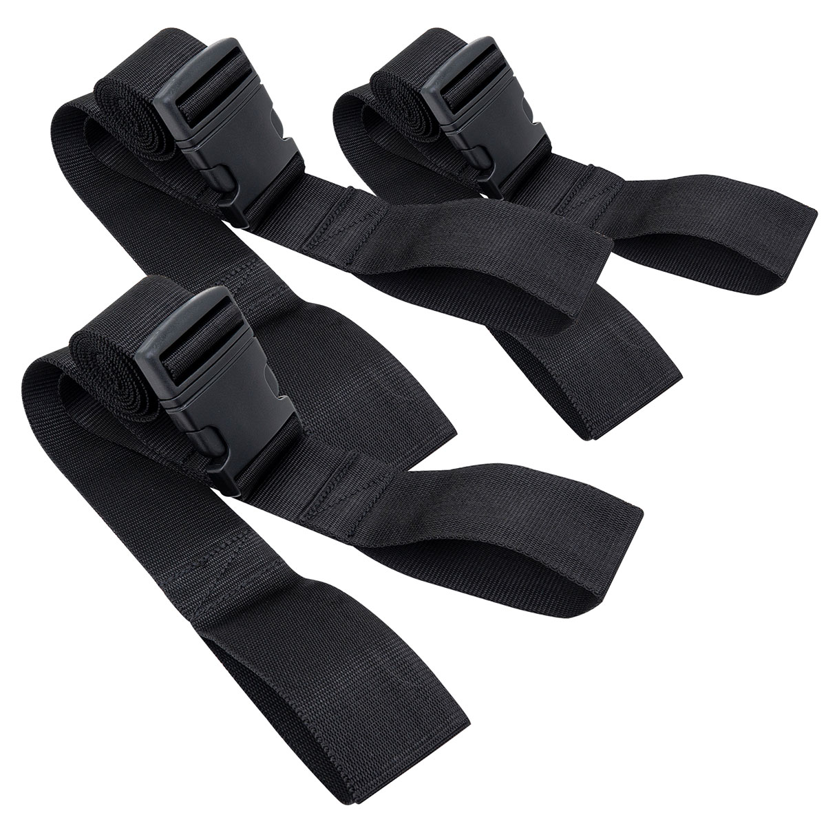 Disposable Strap with Loop Ends 5' Black Pack of 3