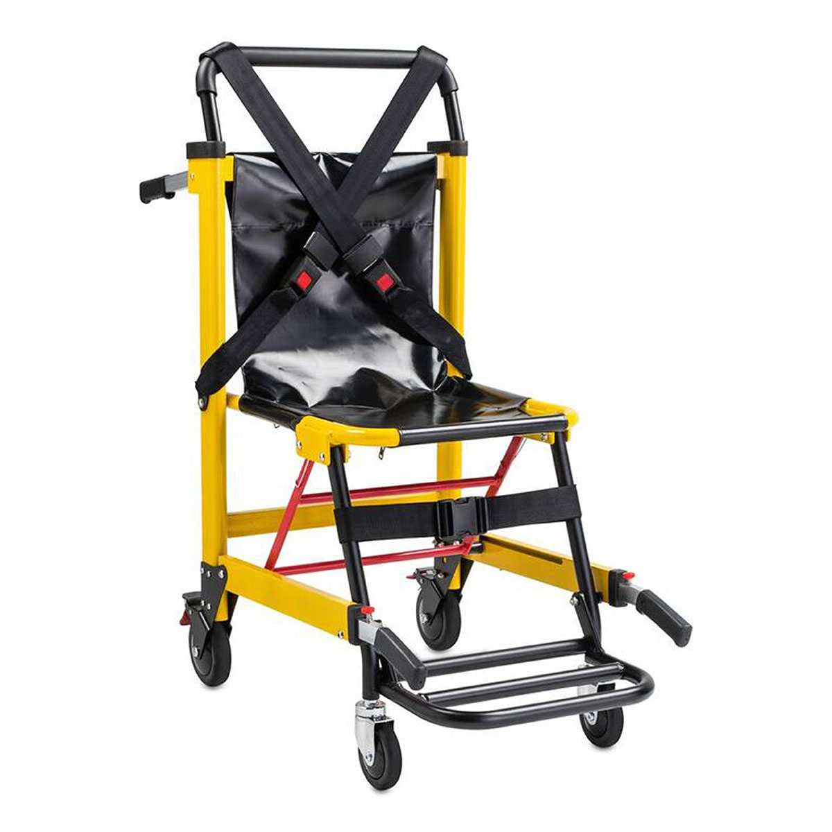 Deluxe Heavy Duty Stair Chair with 4 Wheels Yellow