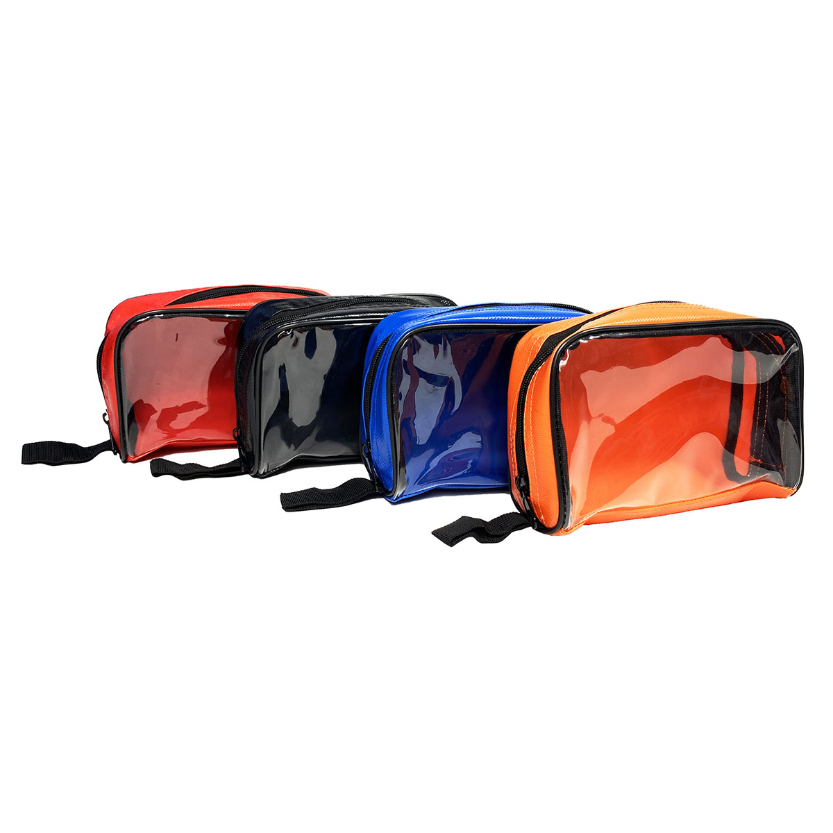 Color-Coded Zipper Pouches 8.75 x 5 x 3 Pack of 4 Colors
