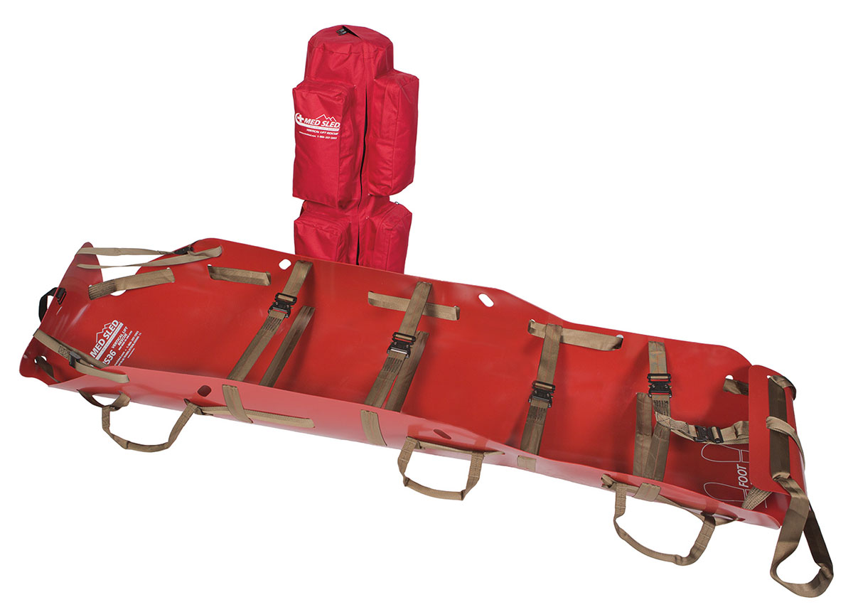 Med Sled Vertical lIft Rescue Sled 36 Red