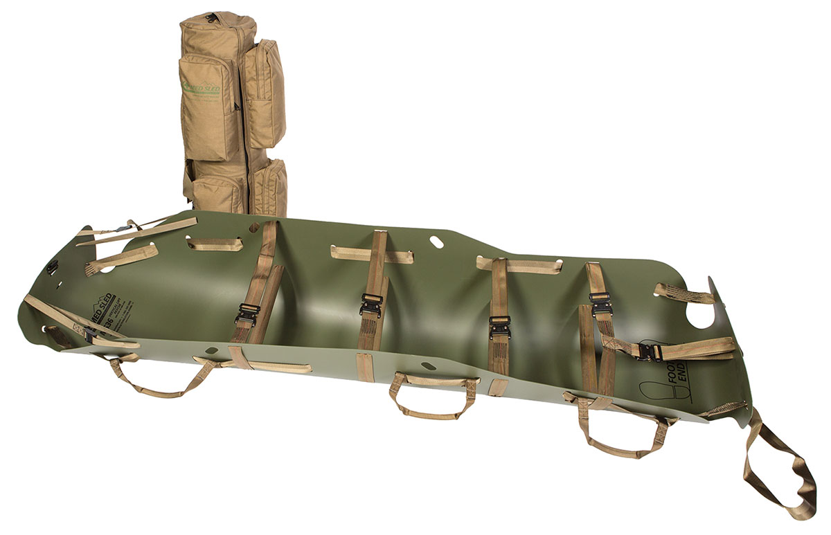 Med Sled Vertical lIft Rescue Sled 36 Olive Drab Green